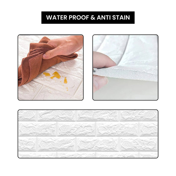 doodad 3D Brick PE Foam Self Adhesive Wallpaper - Doodad