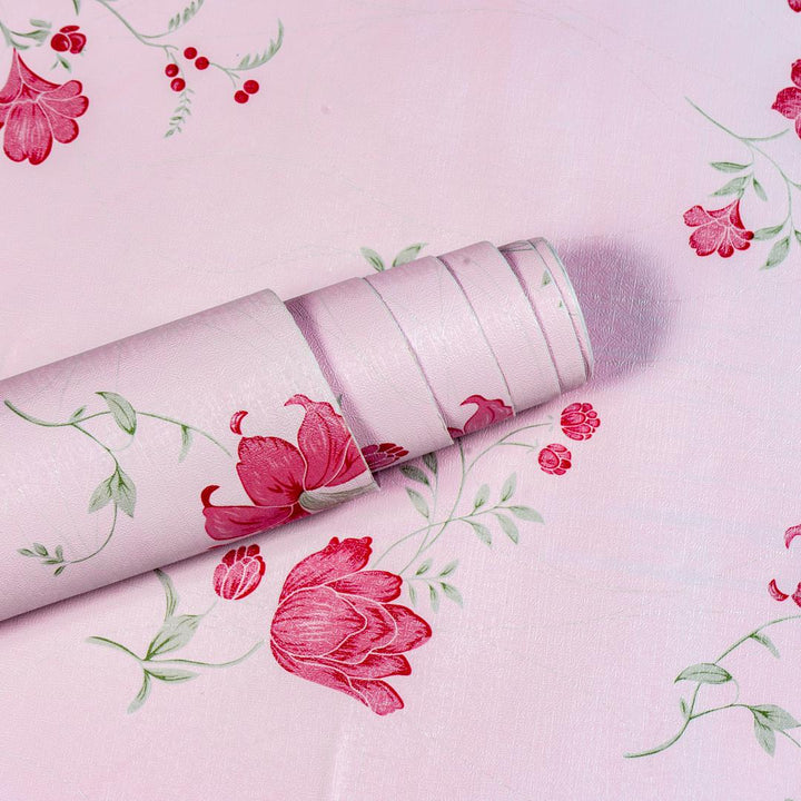 Doodad Aesthetic Pink Floral DIY wallpaper for wall - Doodad