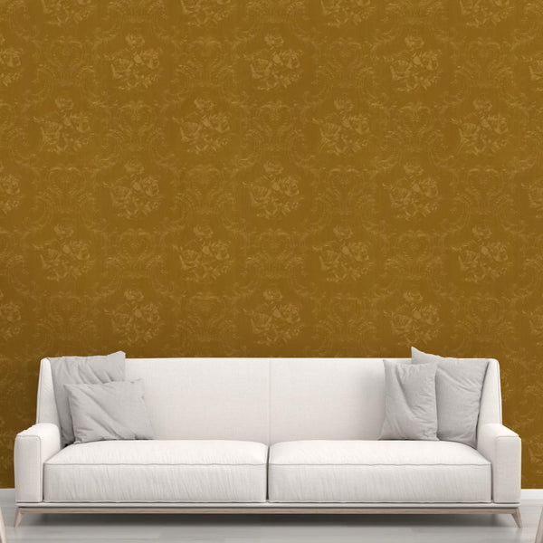 Doodad Grandeur Gold Floral DIY wallpaper for wall