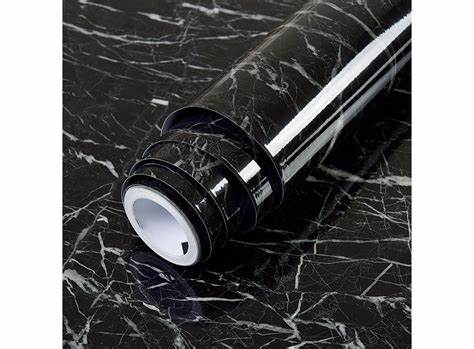 Doodad black marble DIY wallpaper for home