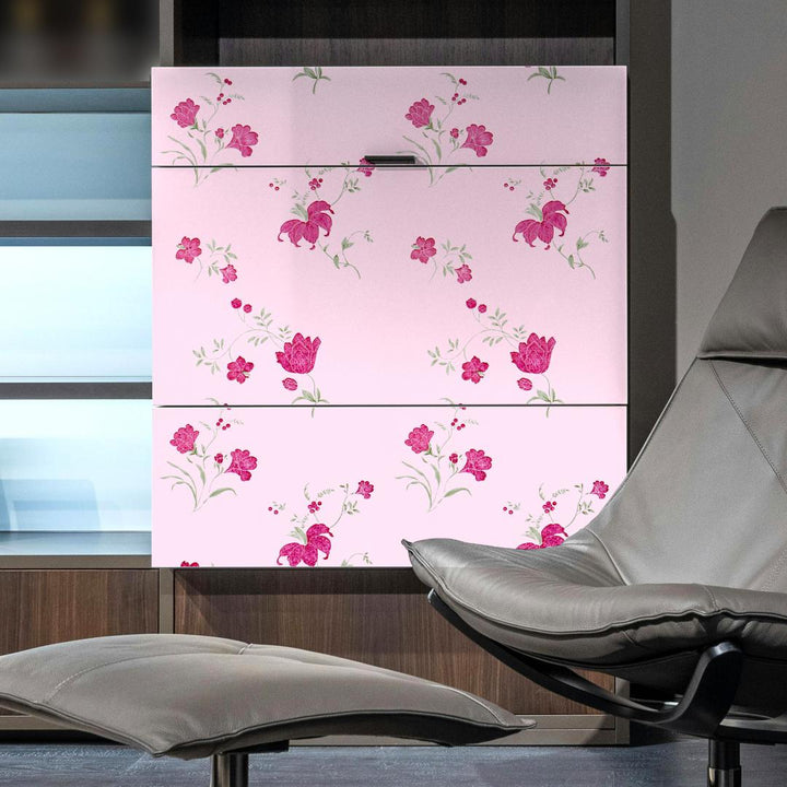 Doodad Aesthetic Pink Floral DIY wallpaper for wall - Doodad