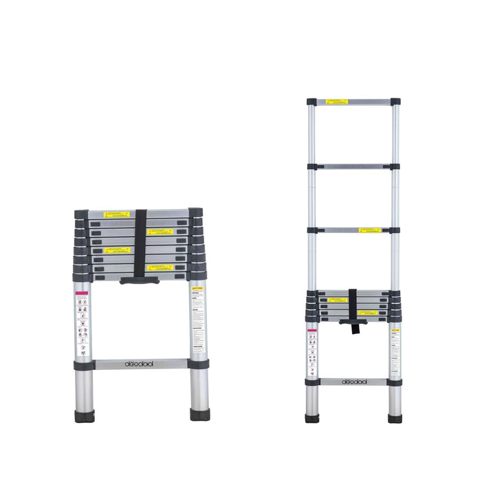 Doodad Aluminium Telescopic Ladder | Foldable & Portable Ladder for Home & Outdoor Use | Auto Lock System