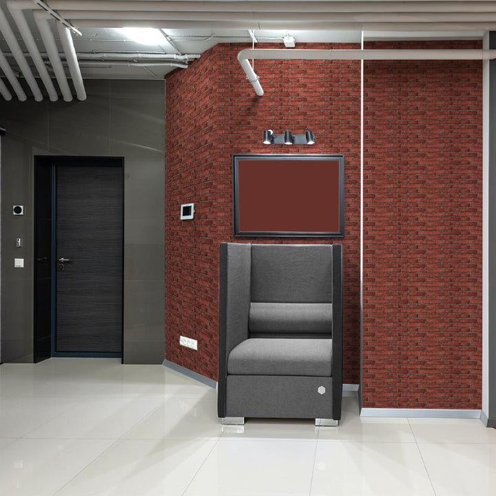 Doodad Colosseum Red Bricks Self-Adhesive DIY Wallpaper for Walls