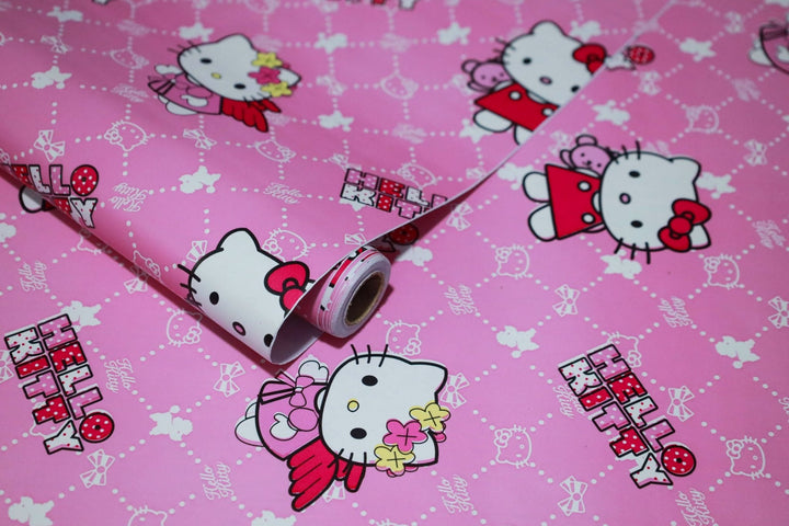 Doodad Hello Kitty Mad Libs Self Adhesive Pink DIY wallpaper for wall