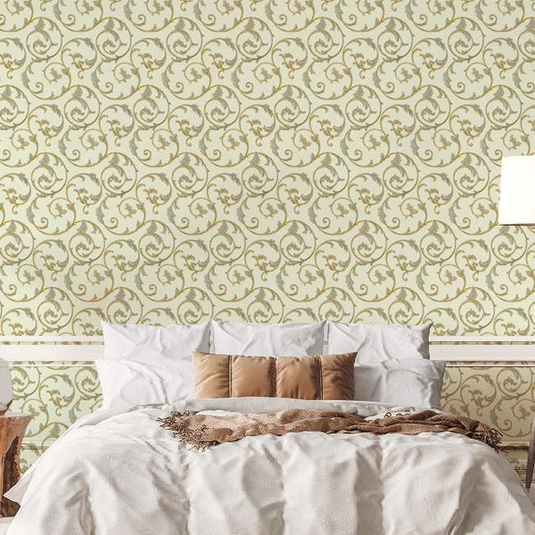 Doodad Flora Duo Self Adhesive Yellow DIY wallpaper