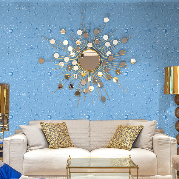 Doodad Water Bubbles Self Adhesive Blue DIY Wallpaper for Wall