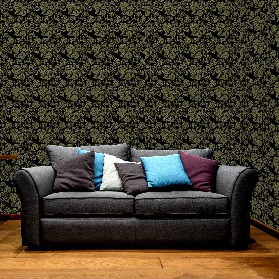 Doodad Classic Vintage Self Adhesive Black DIY wallpaper for wall - Doodad