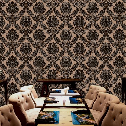 Doodad Elegant Legacy Self Adhesive Brown DIY wallpaper for wall - Doodad