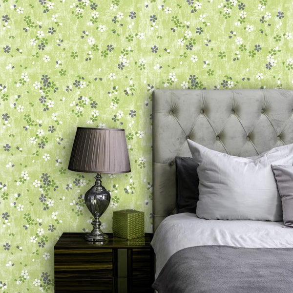 Doodad Green Pristine Botanic Self Adhesive Green DIY wallpaper for wall