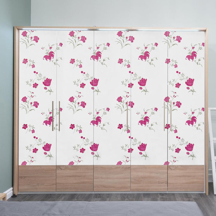 Doodad Rose Duo Floral Vinyl Self Adhesive DIY Wallpaper for Wall - Doodad