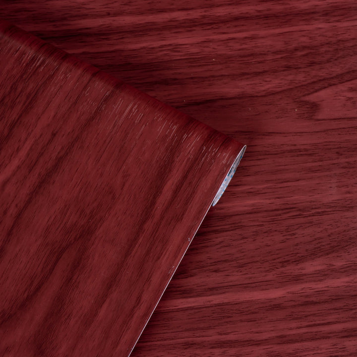 Doodad Plain Wooden Self Adhesive Maroon DIY Wallpaper for Wall - Doodad