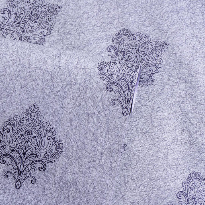 Doodad Violet Damask Corinne Self Adhesive DIY Wallpaper for Wall - Doodad