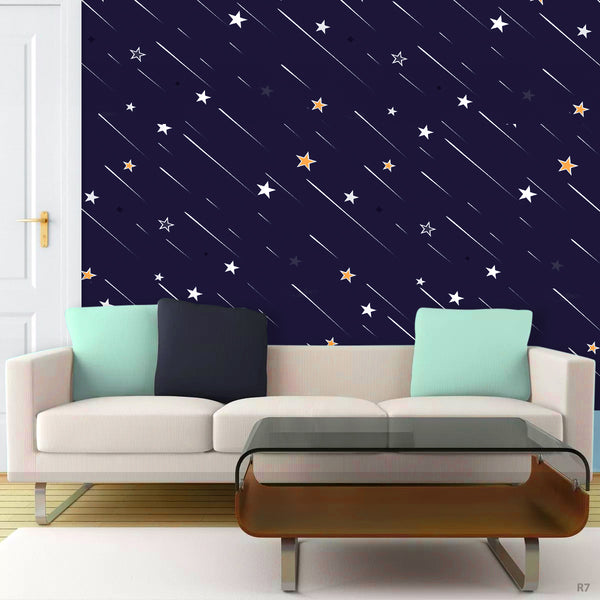 Doodad Star Delight Self-Adhesive Navy Blue DIY wallpaper for wall