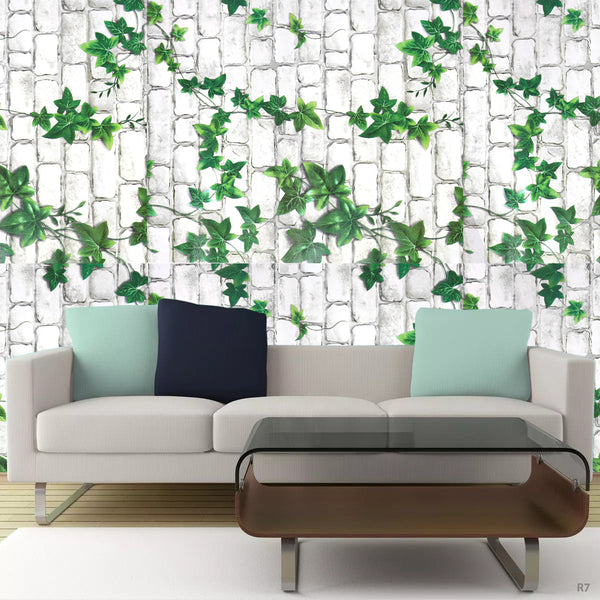 Doodad Perennial Vine Self Adhesive Green DIY wallpaper for wall